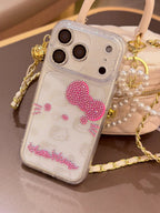 Hellokitty Clear Pink Glitter Cute Kawaii Phone Case #20260110