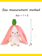 Strawberry turns into a rabbit doll | Plush toy Sleeping pillow for girl