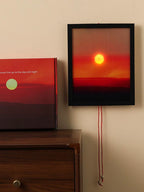 Kinetic Sunrise Sunset Hand Pulled Wall Lamp - Adjustable Dual Rope Night Light - Bedroom Decorative Lighting