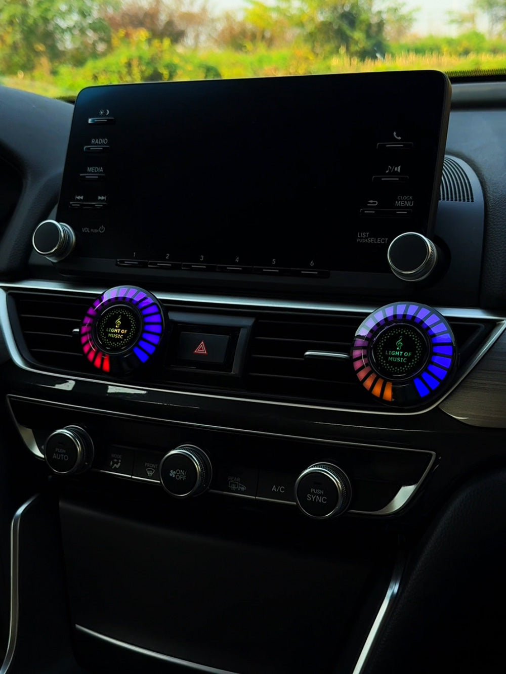 Magnetic RGB car-mounted voice-activated ambient lighting | Air vent decorative lights