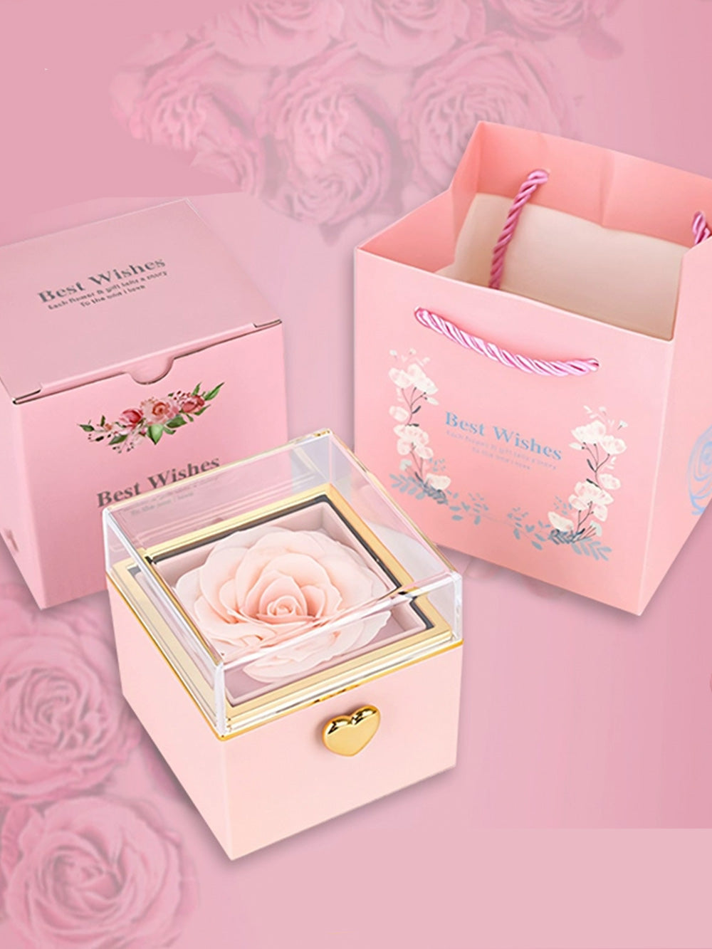 Flip-open ring box |Surprise box |Creative jewelry box |Reversible necklace box