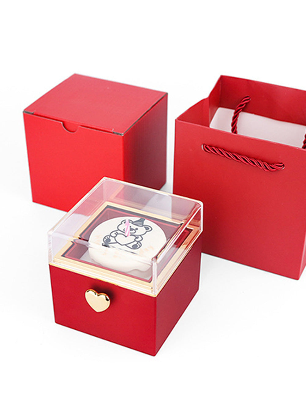 Flip-open ring box |Surprise box |Creative jewelry box |Reversible necklace box