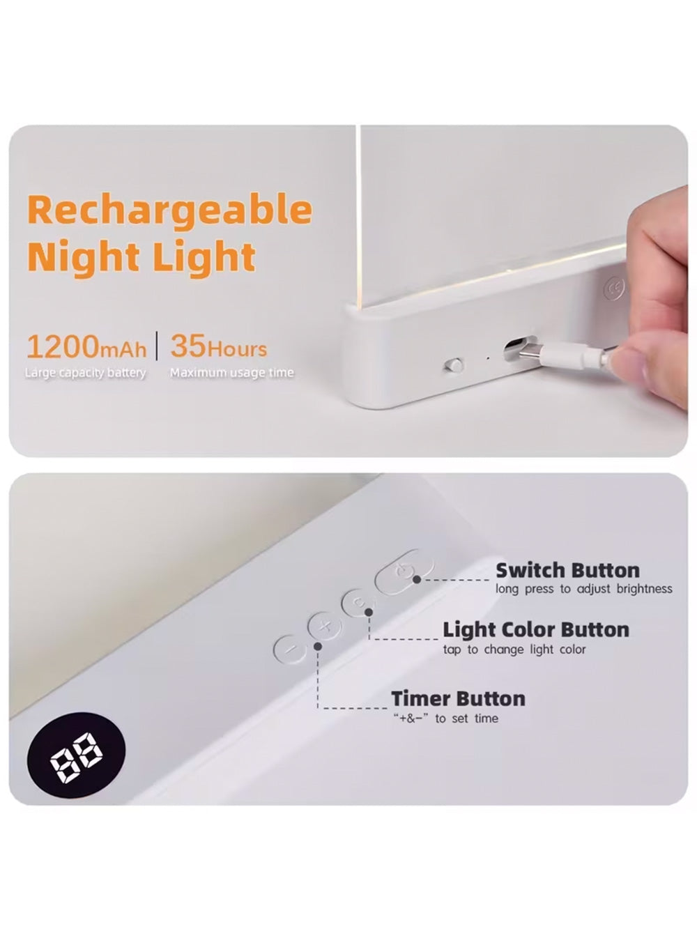 LED reading light|  a great tool for nighttime reading,rechargeable.
