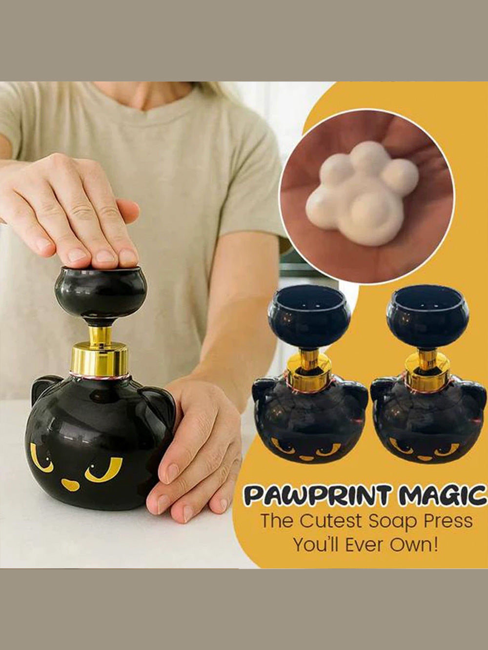 Cute Cat Paw Foam Soap Dispenser