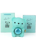 Valentine's Day confession jewelry box, high - value huggable bear, rose and ring gift set