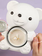 Valentine's Day confession jewelry box, high - value huggable bear, rose and ring gift set