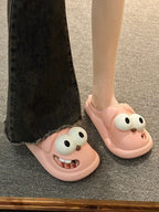 Big-eyed dog slippers, indoor thick-soled non-slip sandals