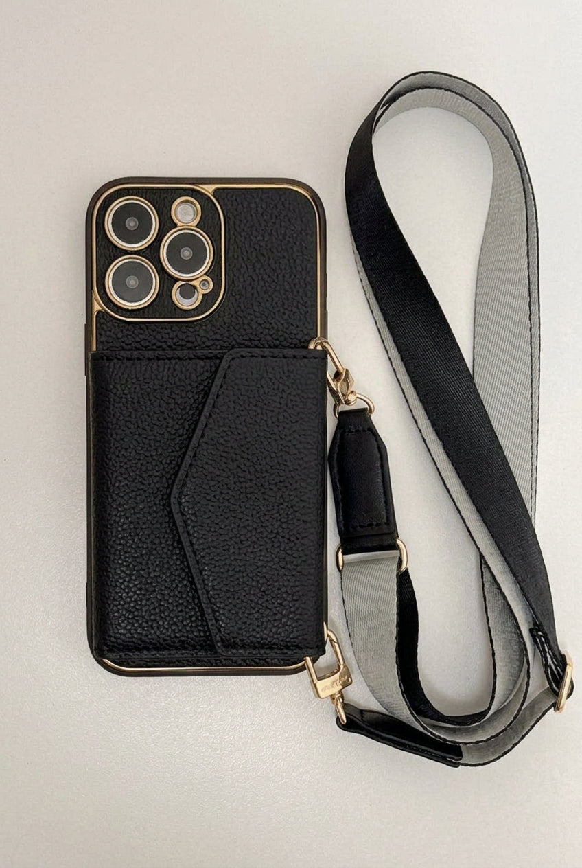 Brown iPhone case 2001 large | Accordion card holder (subject to the video)