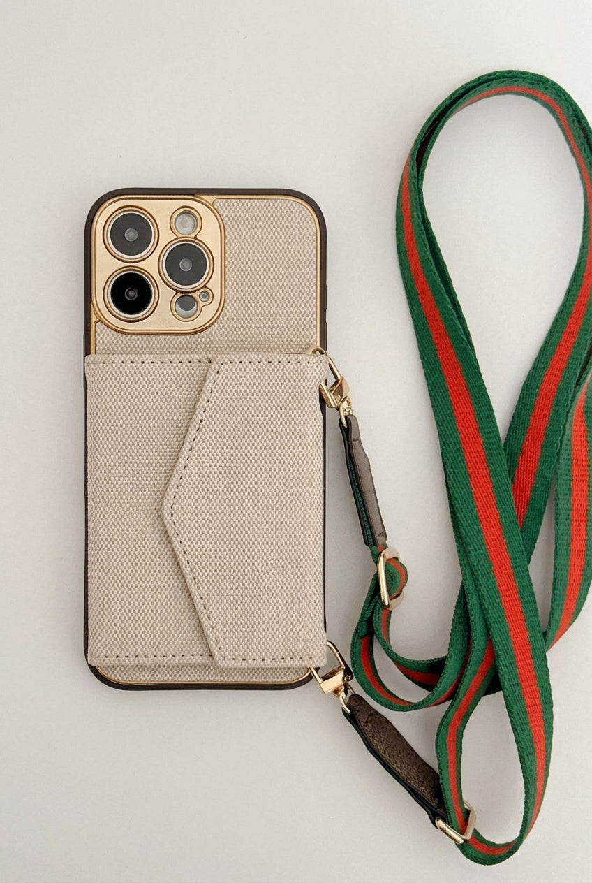Brown iPhone case 2001 large | Accordion card holder (subject to the video)