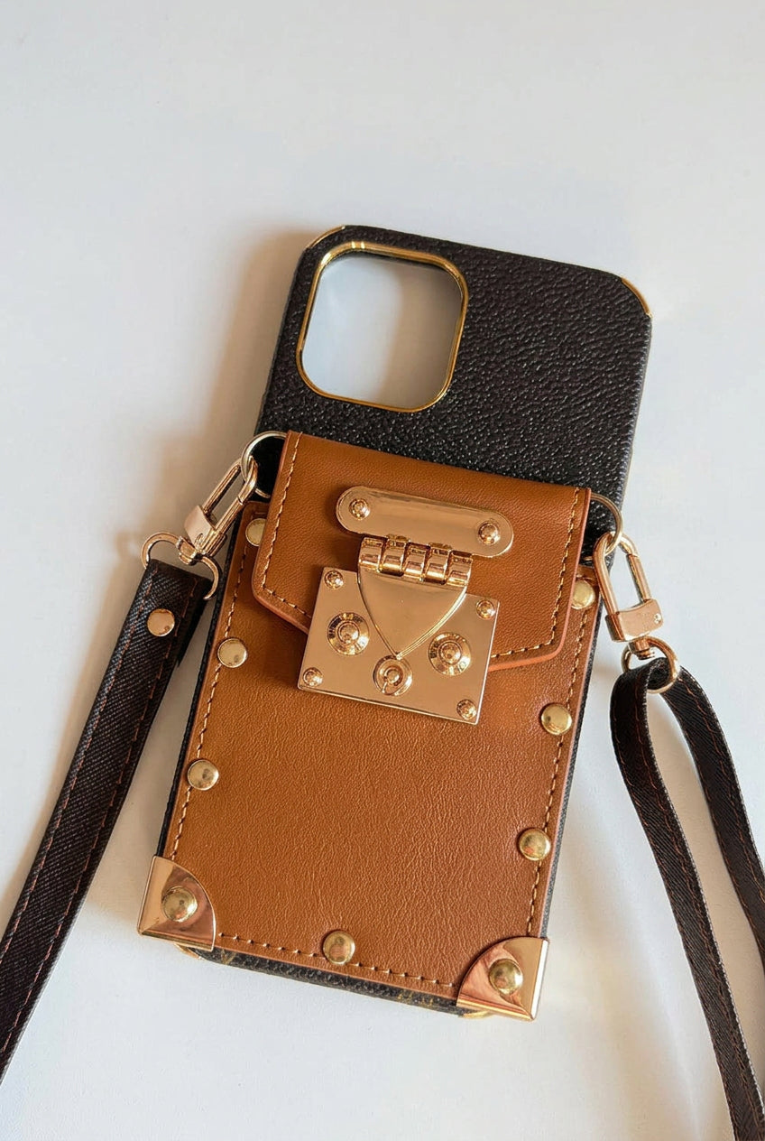 Brown iPhone case 2003| Accordion card holder (subject to the video)