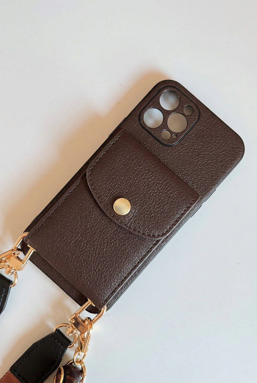 Brown iPhone case 2002 | Accordion card holder (subject to the video)