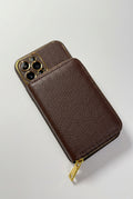 Brown iPhone case 2004 small | Accordion card holder (subject to the video)