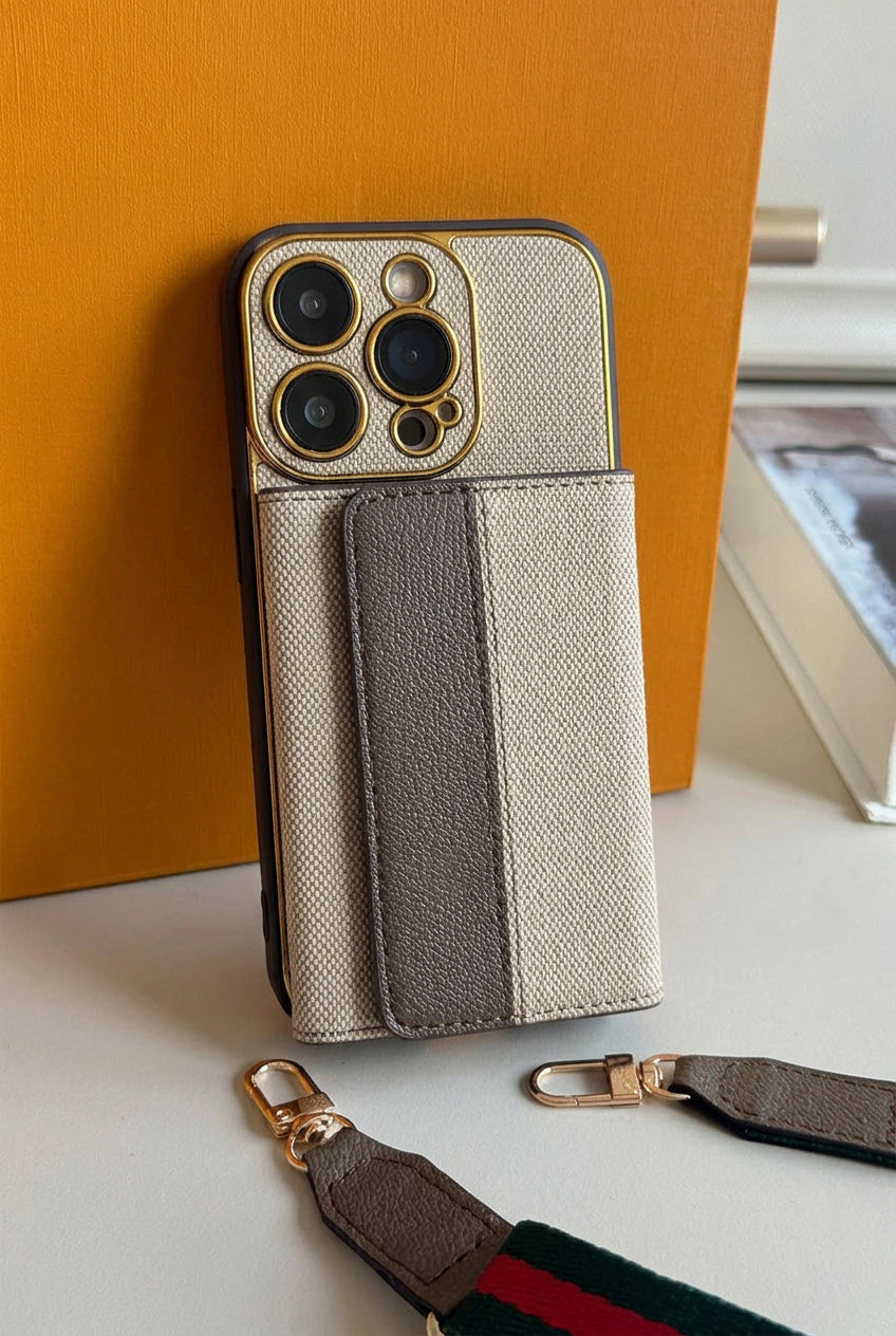 L series Phone case 1035 GG| with card holder (subject to the video)