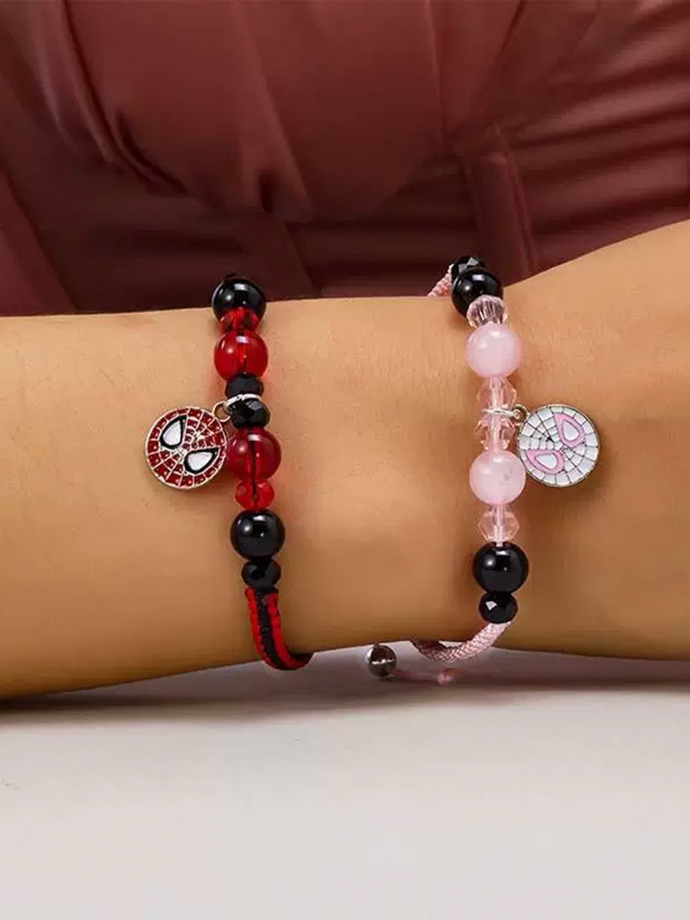 Spider-Man magnetic bracelet|couple's style, hand-woven.
